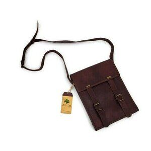 New Rustic Town Leather Crossbody Shoulder Bag Brown Messenger Purse